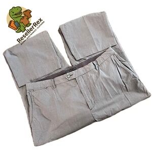 Transcript Mens Gray‎ Plaid Dress Pants 40x30 Casual Career Office
